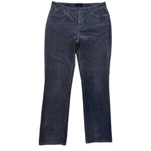 Talbots Heritage Women's Corduroy Mid-Rise Straight Leg Pants, Grey, 12
